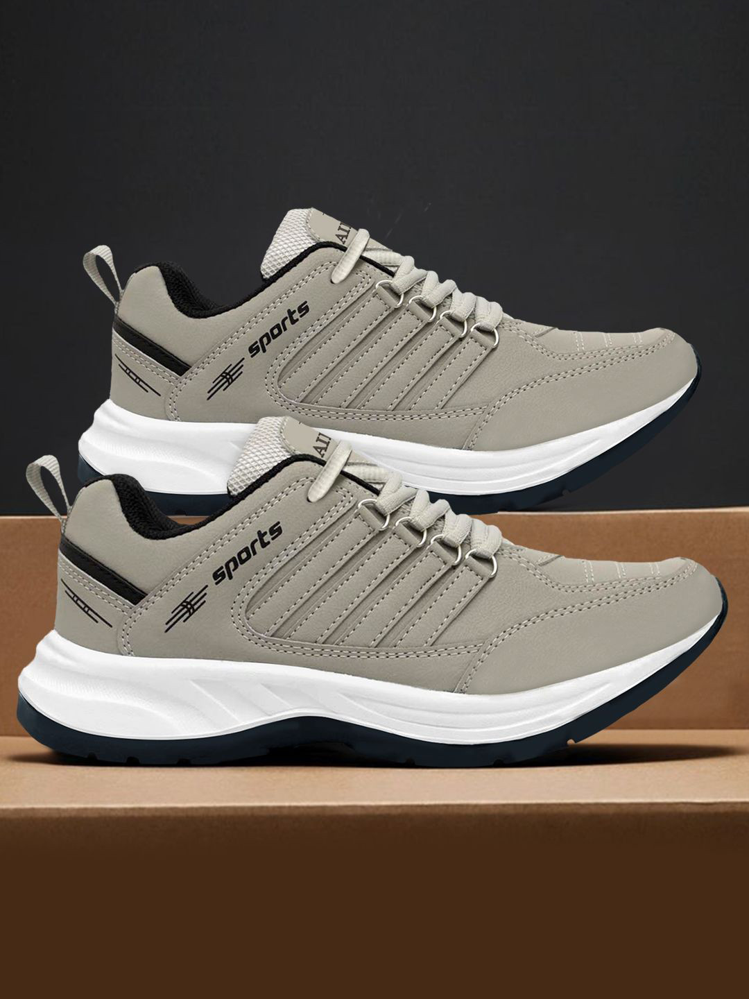 Aircum Men Lace-Ups Running Non-Marking Shoes