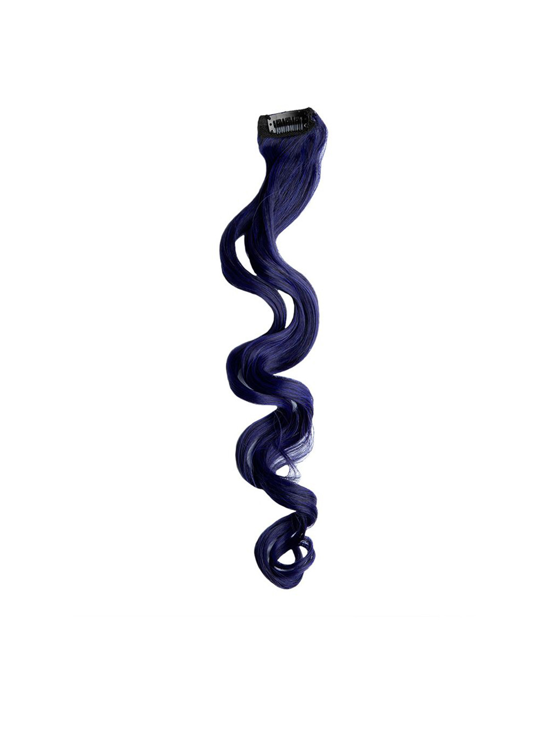 Stasia Street Clip In Curly Coloured Strand Hair Extension - Midnight Blue - 20 Inch