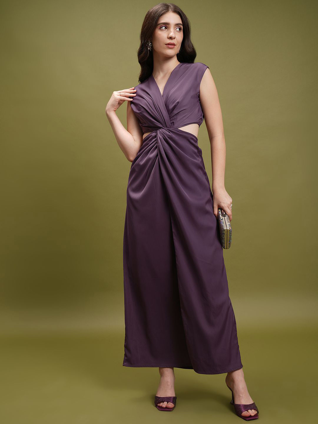 Tokyo Womn 1Solid Talkies Maxi Dress