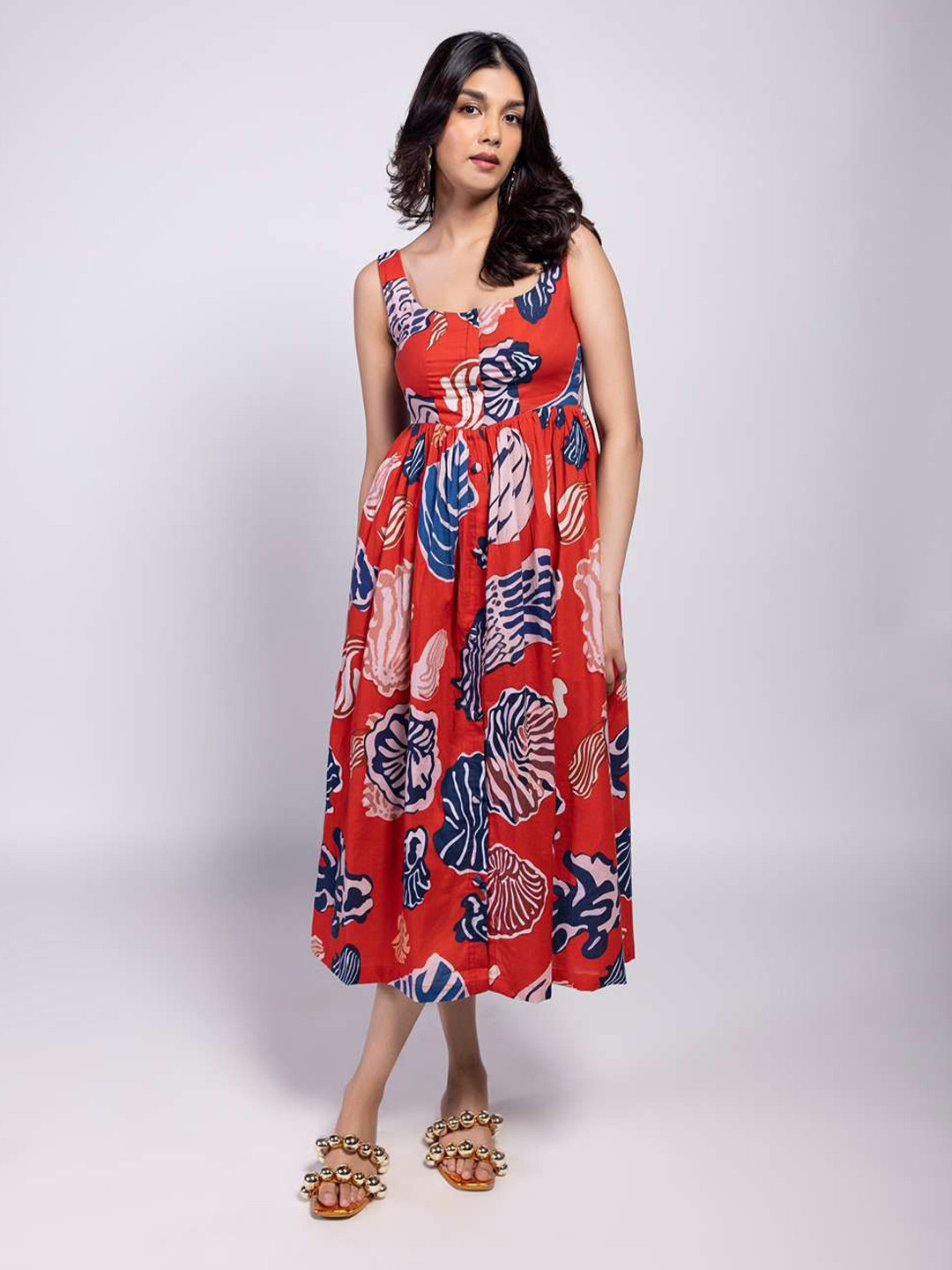 POPPI Nautica Printed Corset Dress