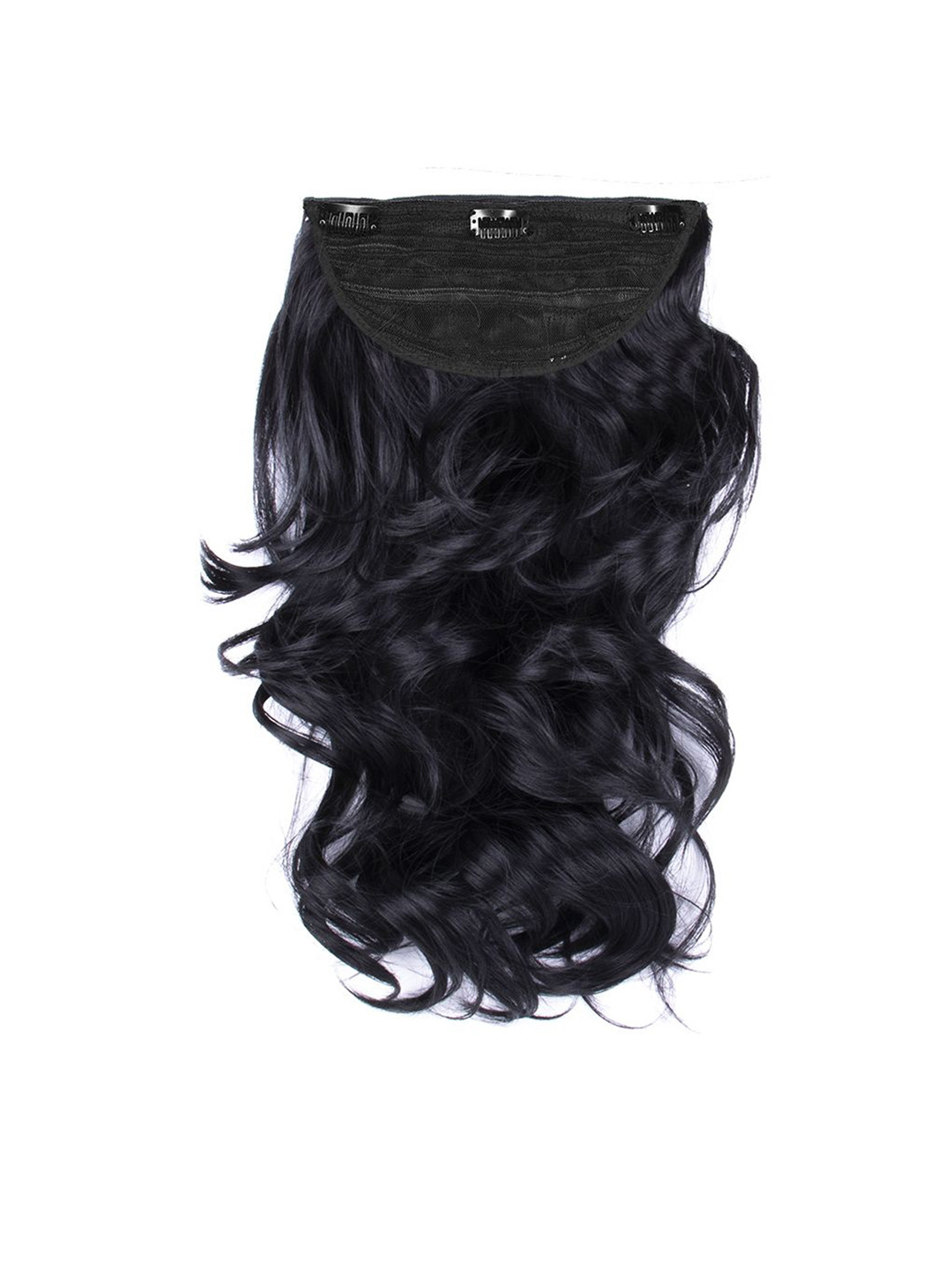 Stasia Street Clip-In Scalp Topper Curly Hair Extension - Black - 24 Inch