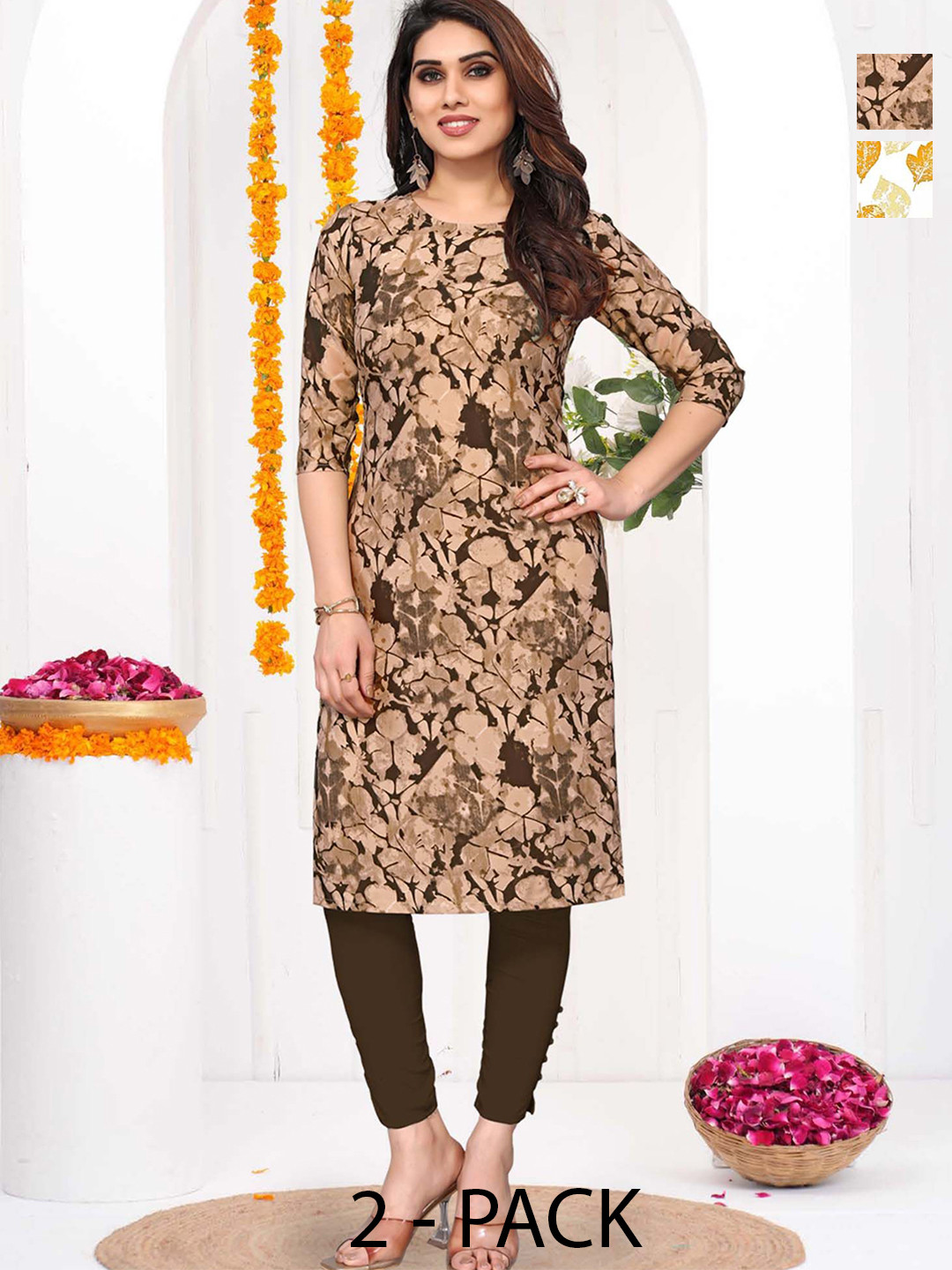 Moda Rapido Women Pack of 2 Paisley Printed Kurta
