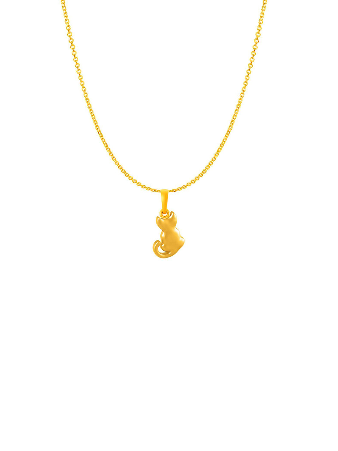 Metronaut 925 Silver 22KT Gold-Plated Animal Shaped Pendants With Anchor Chains