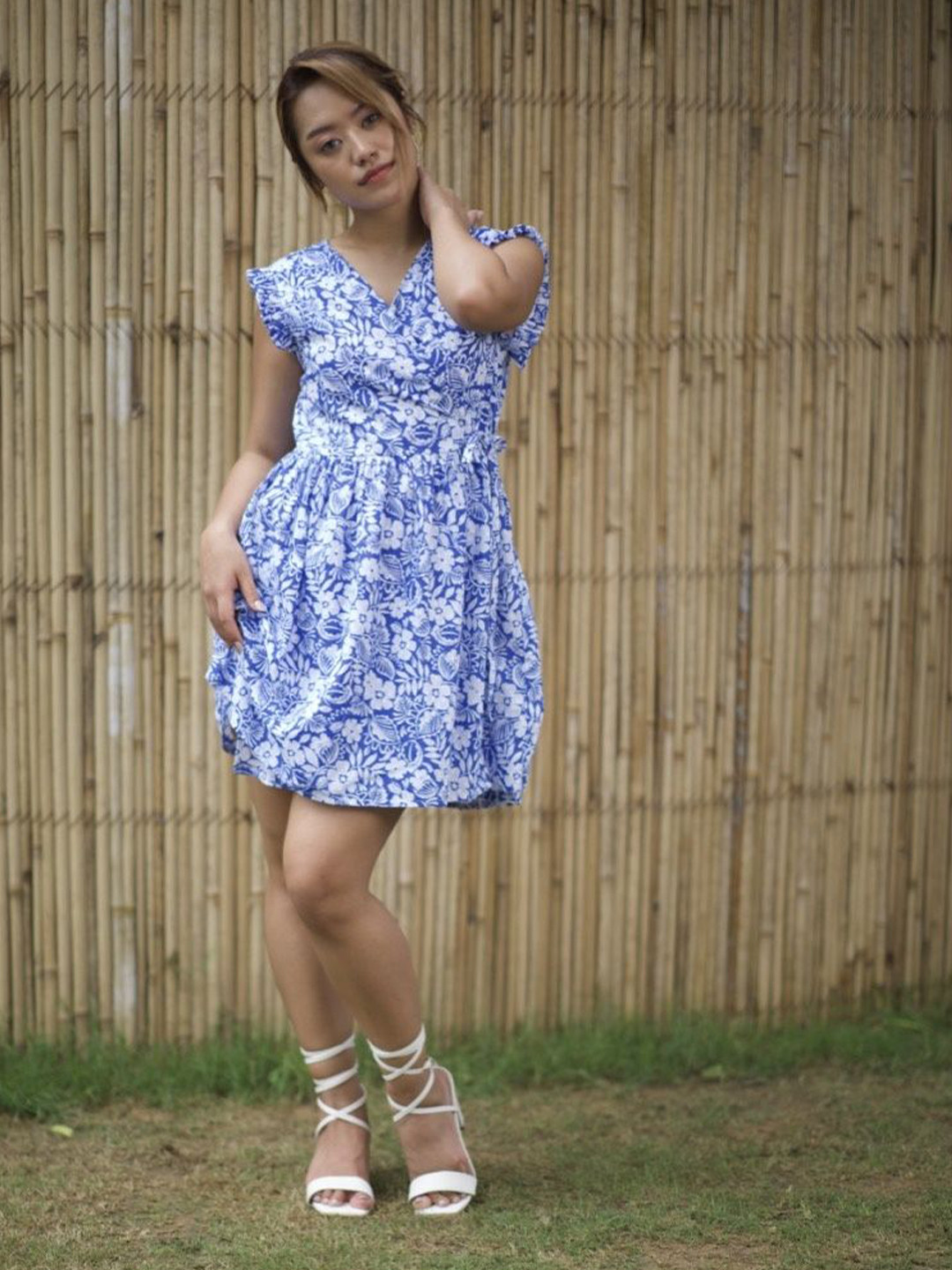 Sunscape Seaside Hibiscus Serenity Women Floral Printed Wrap Dress