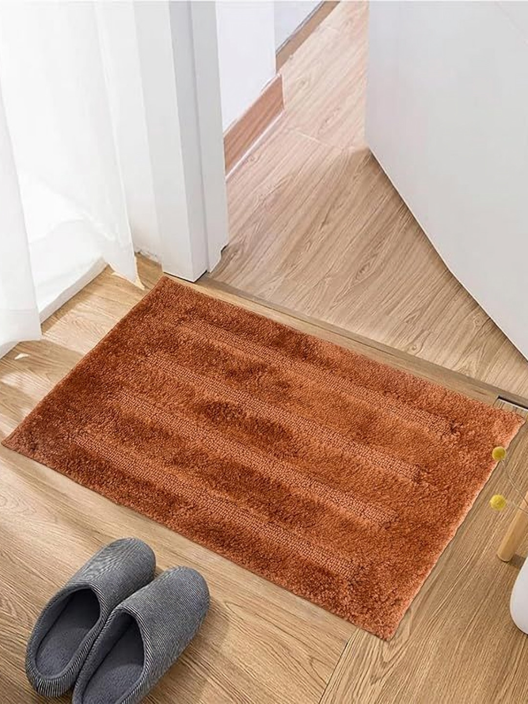 RADECOR Blue Cotton Bath Rugs