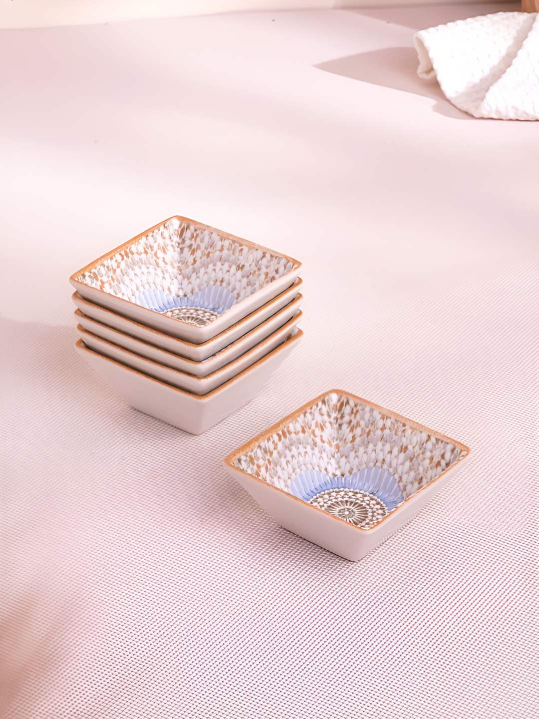 Vola Global LLP White 6 Pieces Porcelain Dishwasher and Microwave Safe Core Bowl