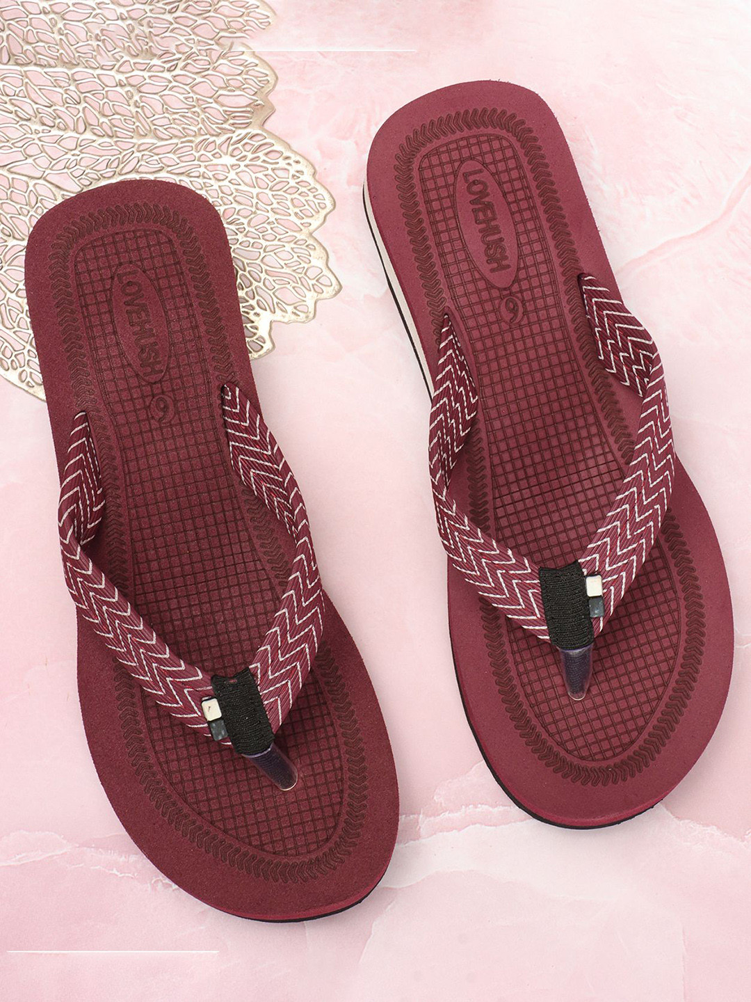 LOVEHUSH Women Printed Canvas Wedge Pumps