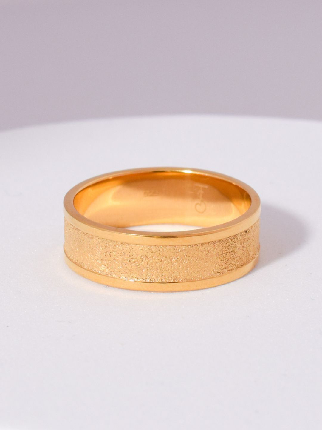 Trisu Gold-Plated & Intricate Textured-Studded Adjustable Finger Ring