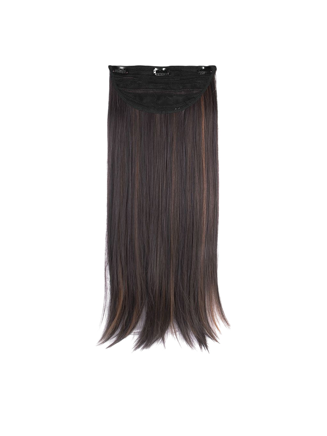 Stasia Street Clip-In Straight Scalp Topper Hair Extension - Dark Brown - 18 Inch