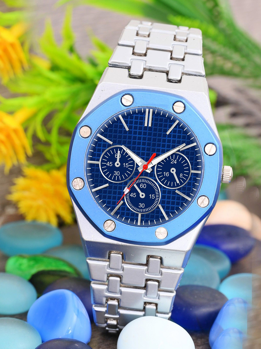 DOUBLERUN Men Dial & Bracelet Style Straps Analogue Multi Function Watch H05NAMT-17