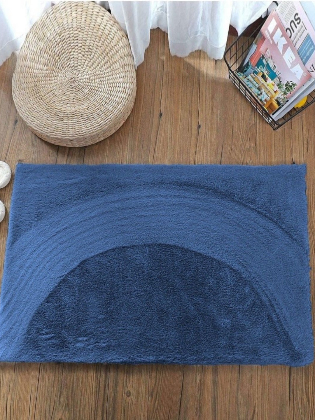 RADECOR Blue 1000 GSM Bath Rugs