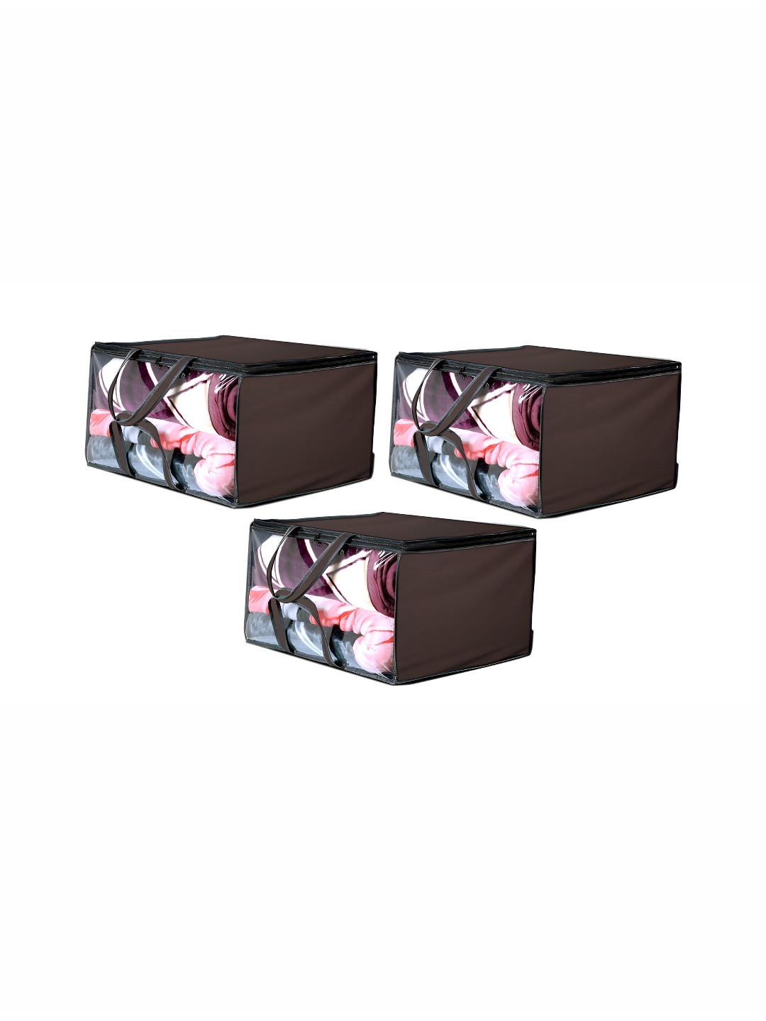 Stylista Coffee Brown Set of 3 Water Resistant Drawer Organiser Organisers