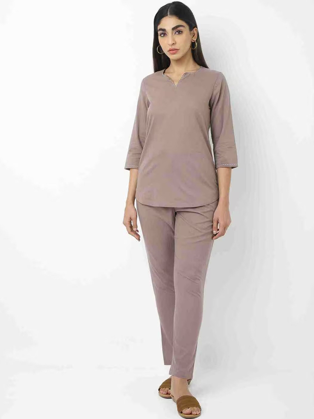 SAKURA Pure Cotton Top With Trousers Co-Ords