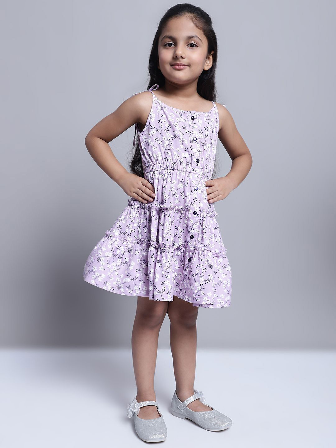 Superminis Floral Print A-Line Dress