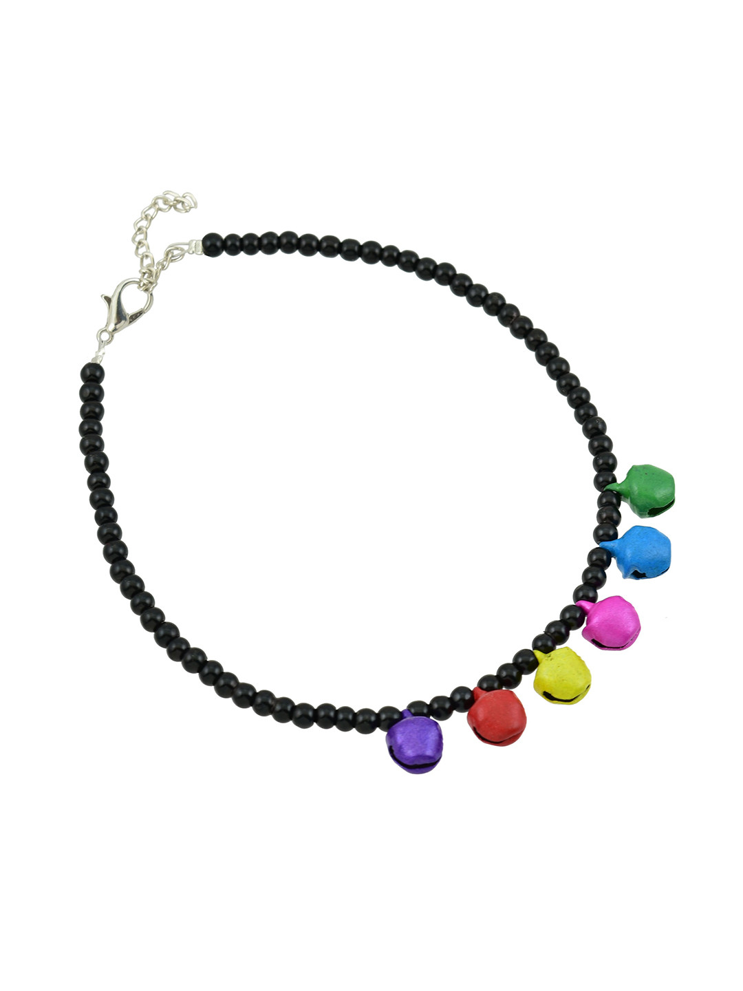 HIGH TRENDZ Artificial Beaded Oxidized Charm Anklet