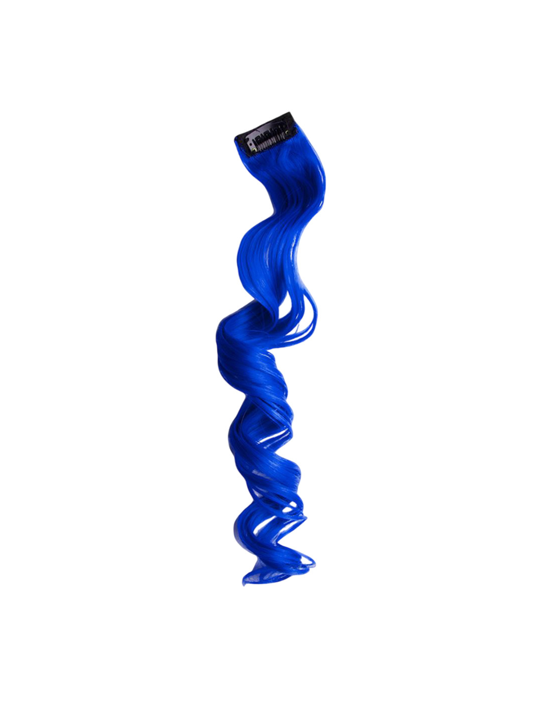 Stasia Street Clip In Curly Coloured Strand Hair Extension - Palantinate Blue - 20 Inch