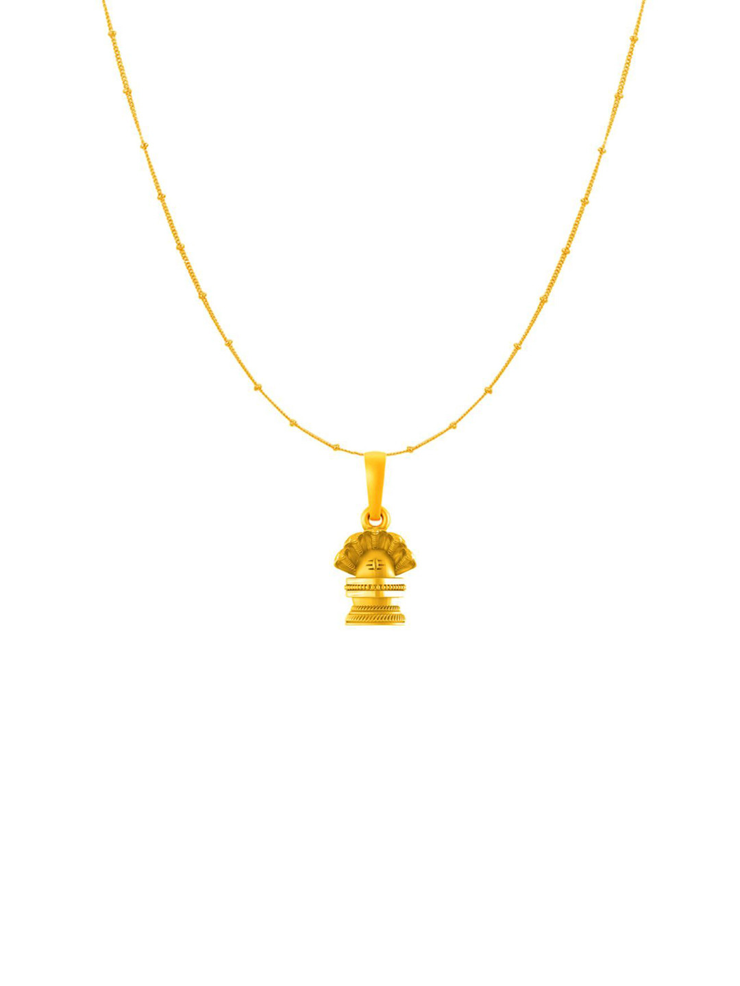 Metronaut 925 Silver 22KT Gold-Plated Shiv Linga Pendants With Box chain