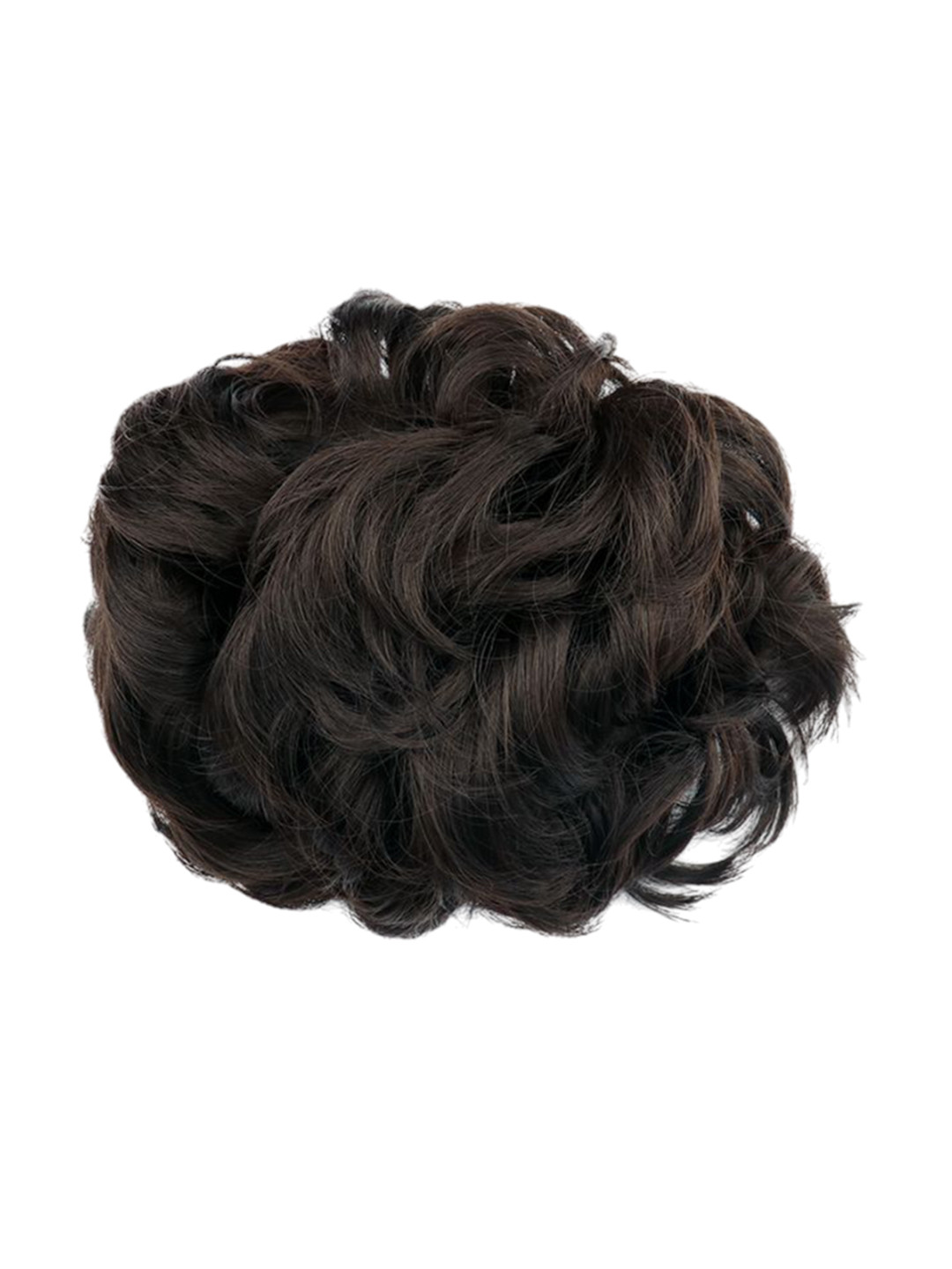 Stasia Street Clip-In Curly Bun Hair Extension - Dark Brown - 24 Inch