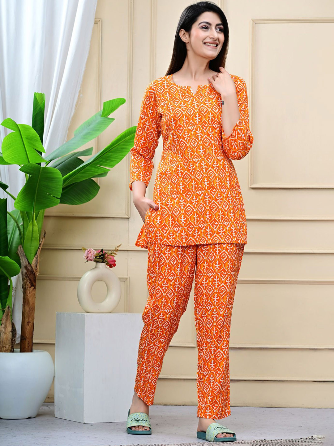 AYUSH TEXTILES Women Printed Top Pyjamas Night suit