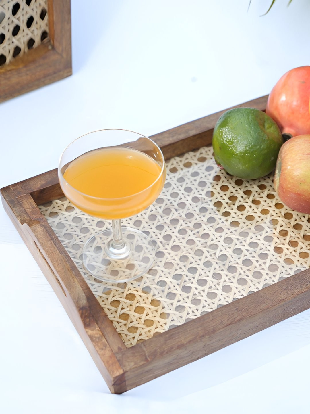 FLICKERS AND FLAME Brown And Cream Serving Tray