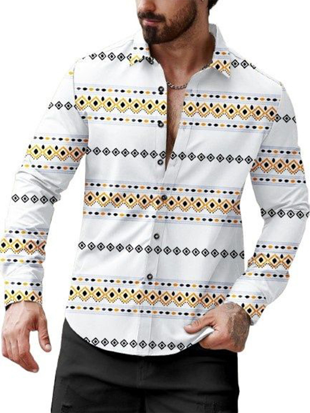 ISUEL FAB Men Ethnic Motifs Casual Shirt