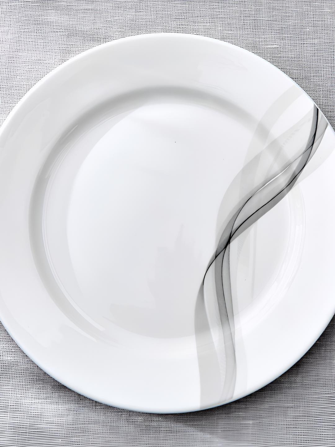 Home Centre Lucas Helix White Porcelain Dinner Plate