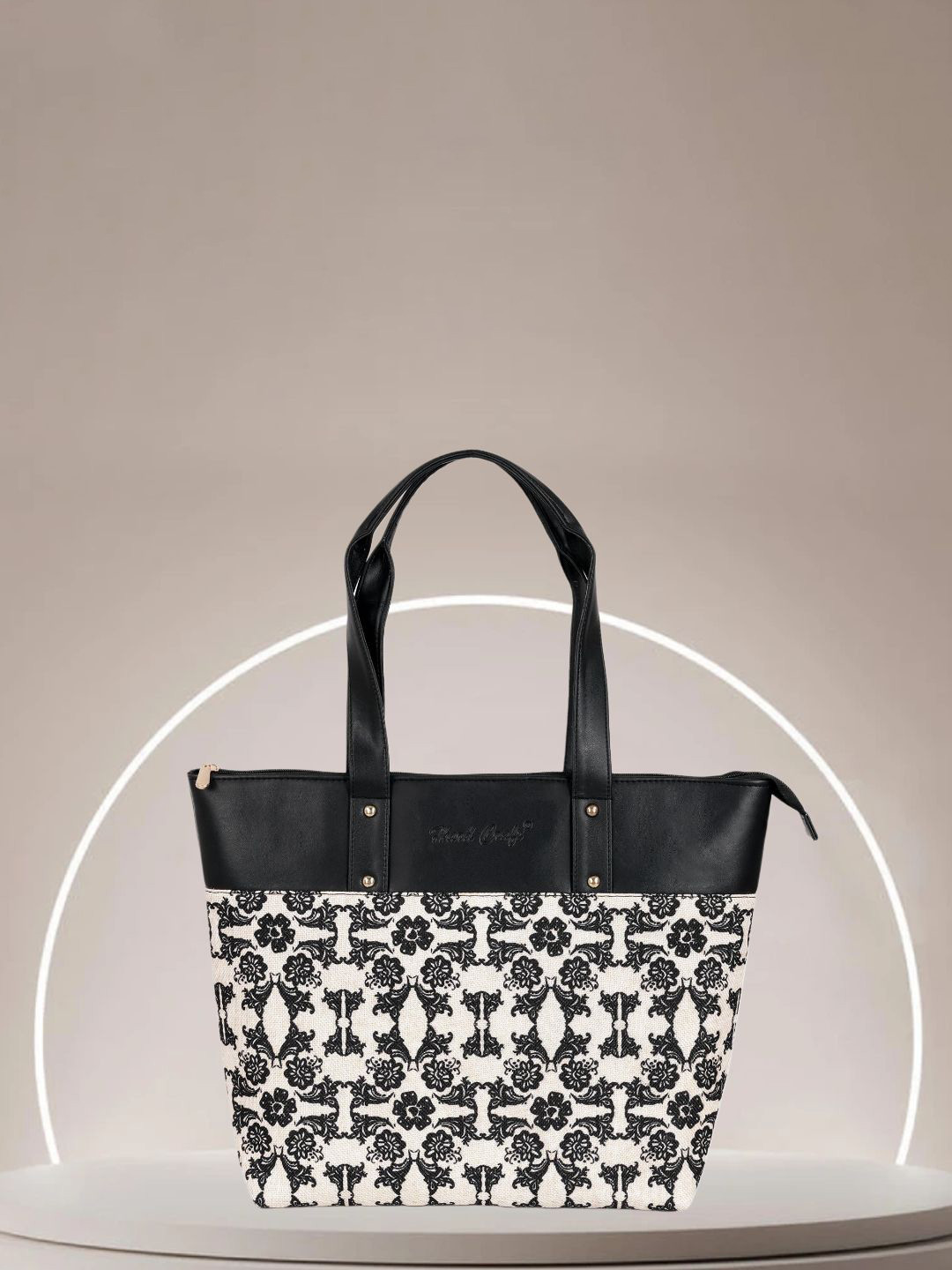 HARD CRAFT Floral Printed Structured Shoulder Bag