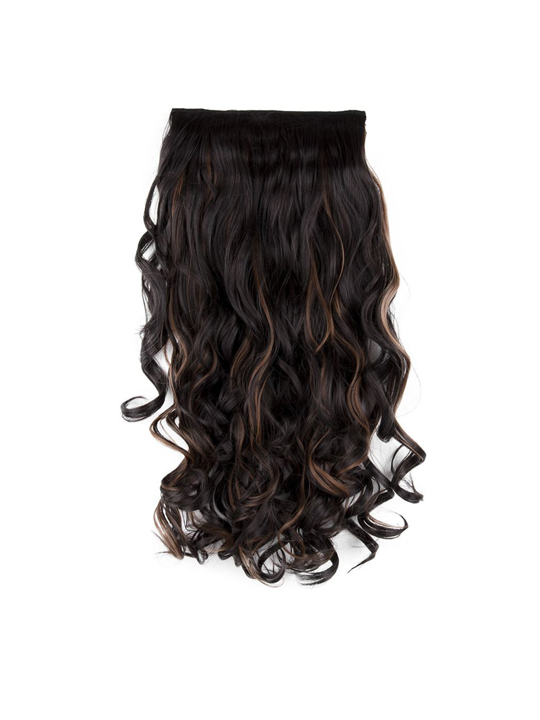 Stasia Street Clip-In Curly Hair Extension - Brown With Copper Highlight - 24 Inch