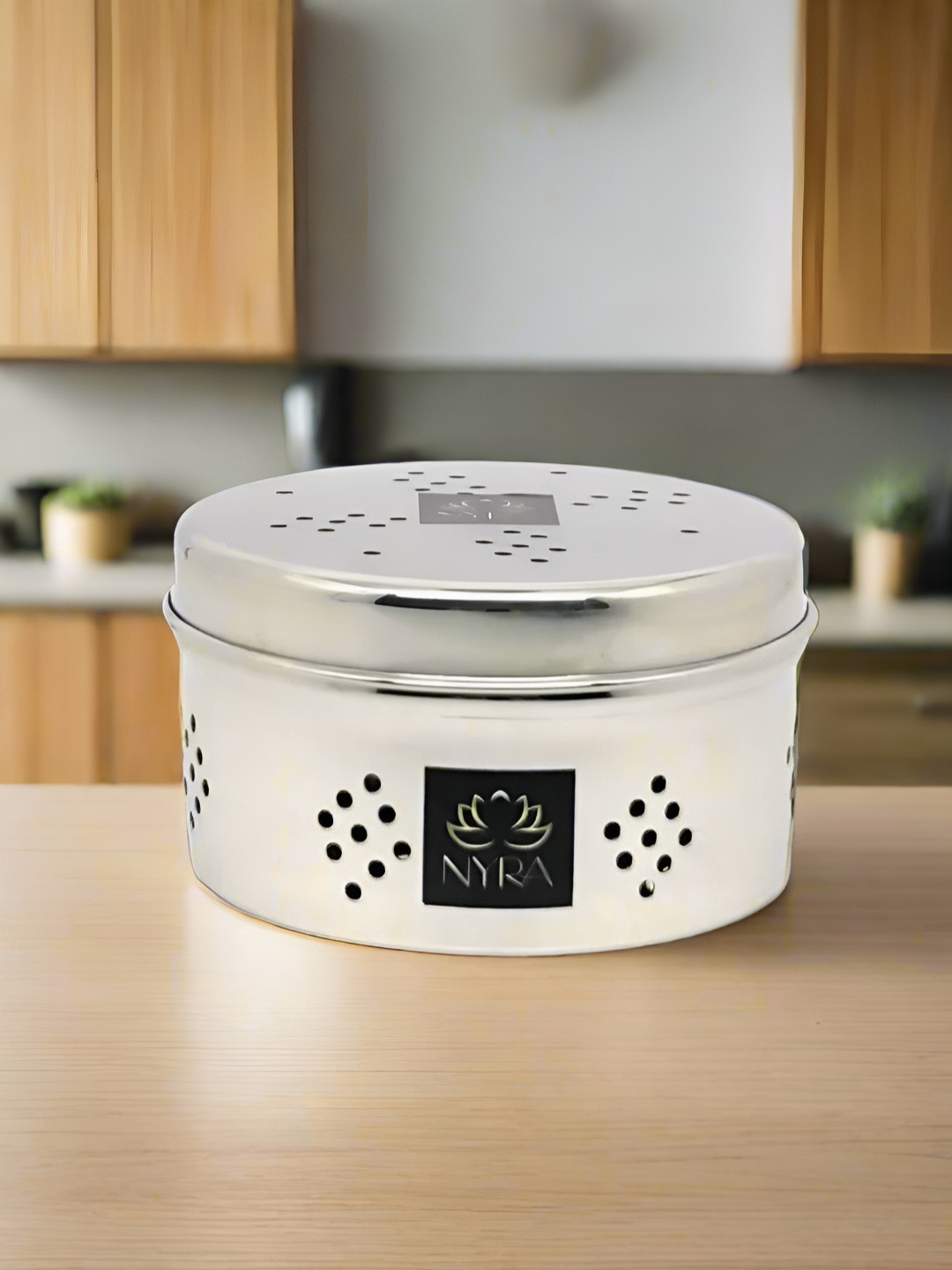 Nyra Kitchenware Coriander Box Container Set Steel Stainless Steel Dishwasher Safe Flip Top Fridge Container