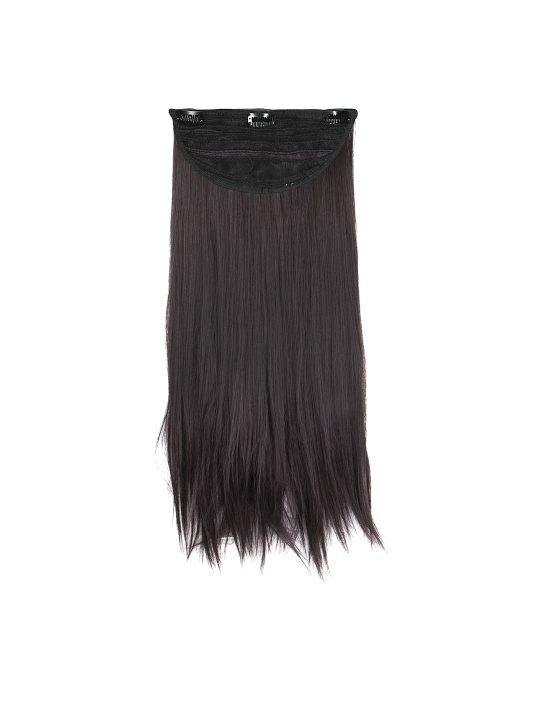 Stasia Street Clip In Straight Scalp Topper Hair Extension - Dark Brown - 18 Inch