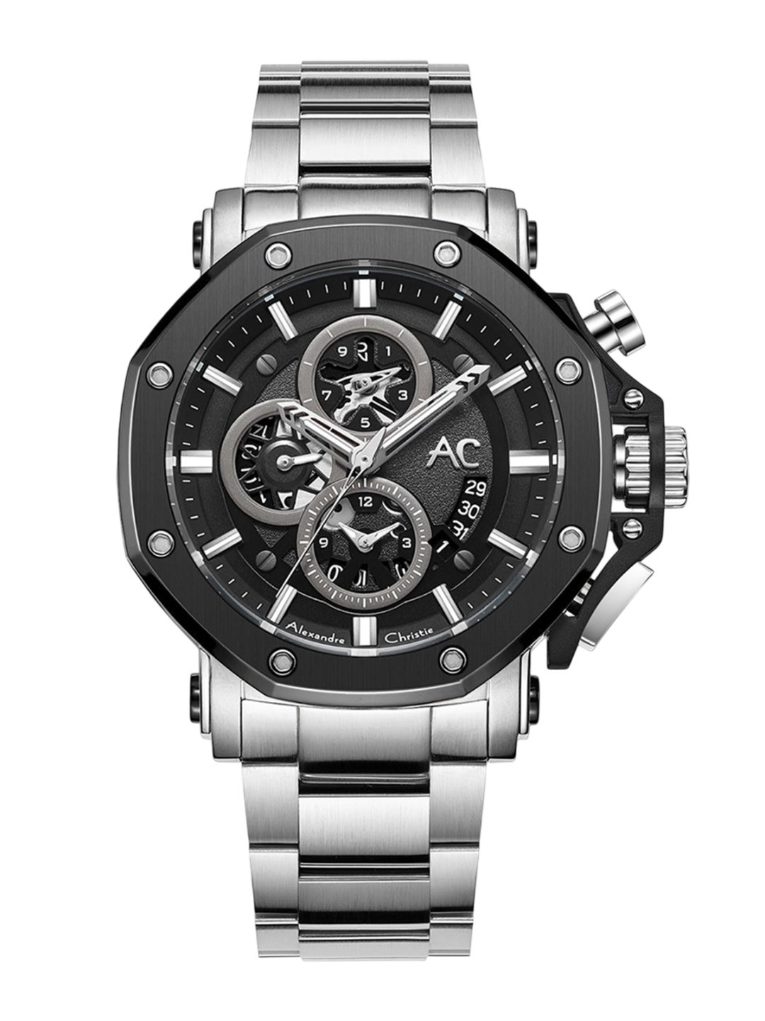 Alexandre Christie Men Embellished Dial Circle Watch