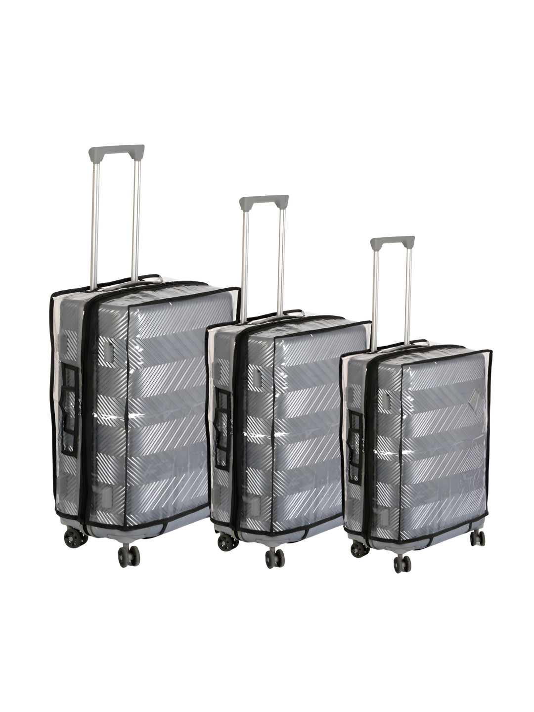 AMPEREUS Transparent Wayfarer Series 3 Pieces Waterproof Trolley Bag Covers