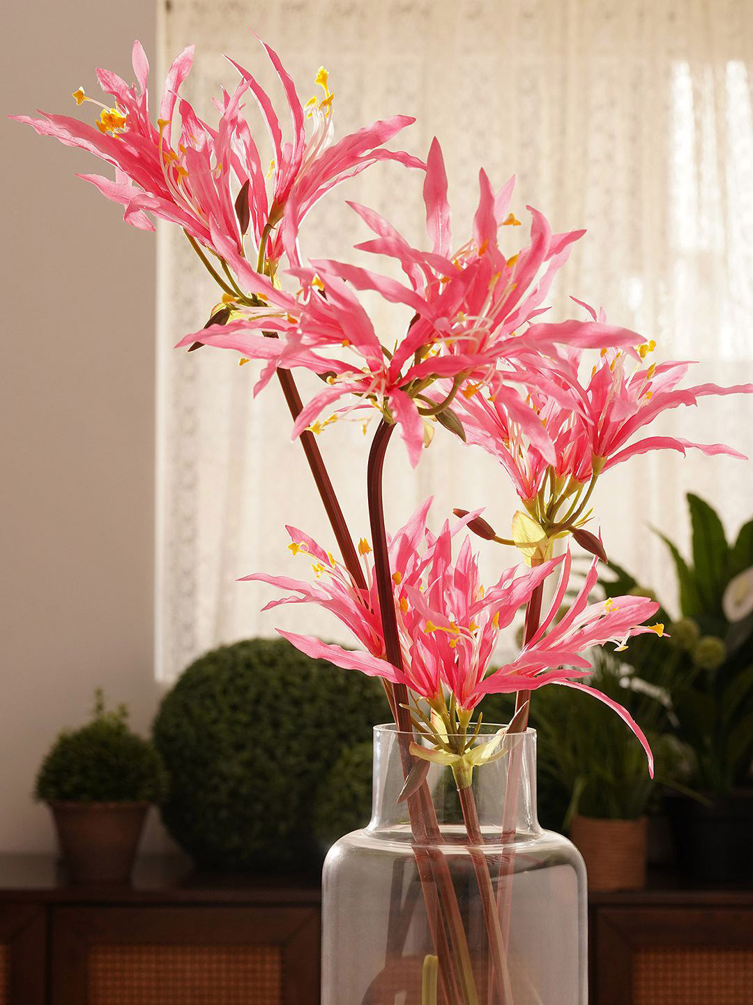 Pure Home and Living Pink Nerine Artificial Flower