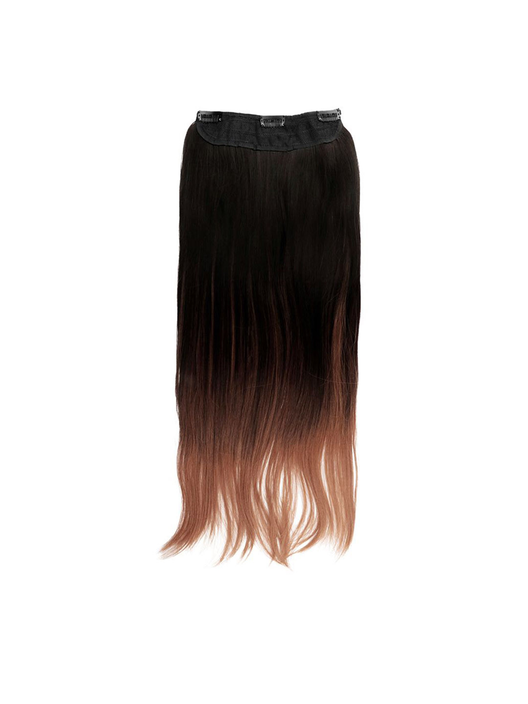 Stasia Street Clip In Straight Scalp Topper Hair Extension - Brown Ombre - 20 Inch