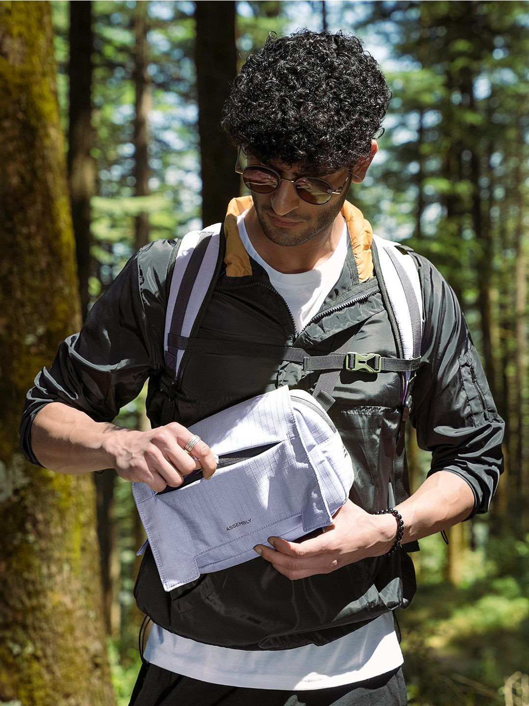 Assembly Scape Grey Fanny Adjustable Starp Crossbody Bag