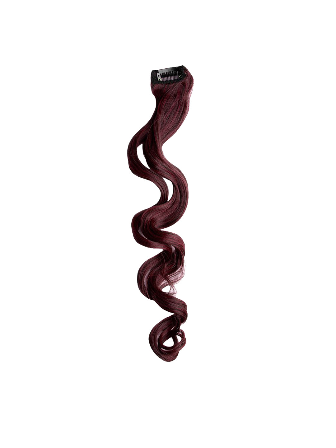Stasia Street Clip In Curly Coloured Strand Hair Extension- Red Wine Burgundy- 20 Inch