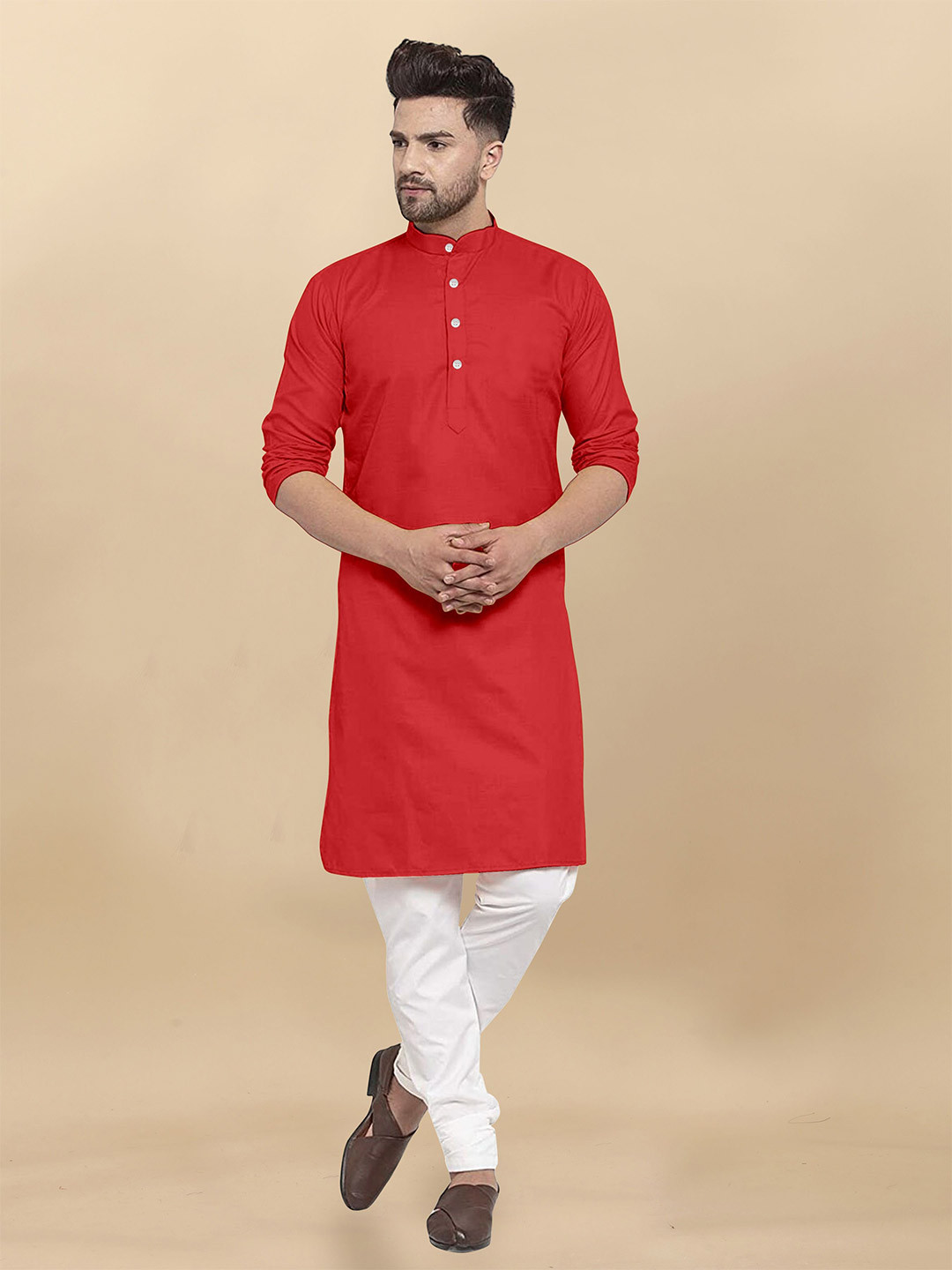 VS MALL Men Mandarin Collar Kurta
