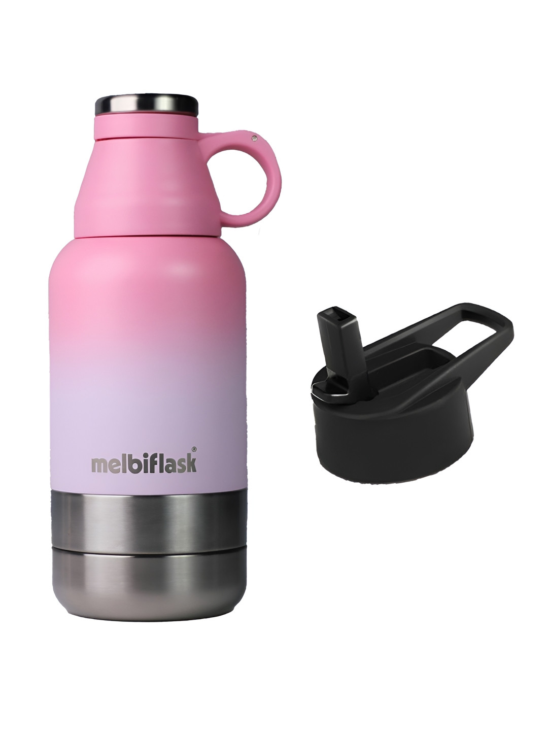MELBIFY Pink Colourblocked Thermosteel Spill Proof Flask - 1L