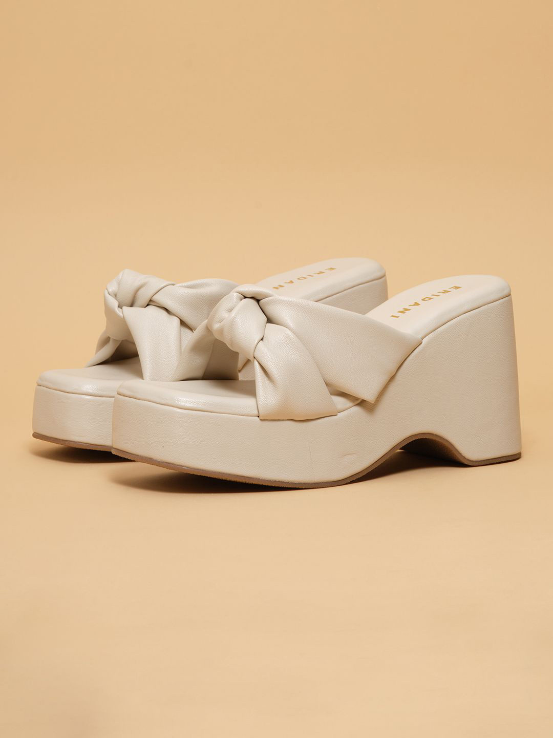 ERIDANI Women Solid Gloriaa Knot Wedges