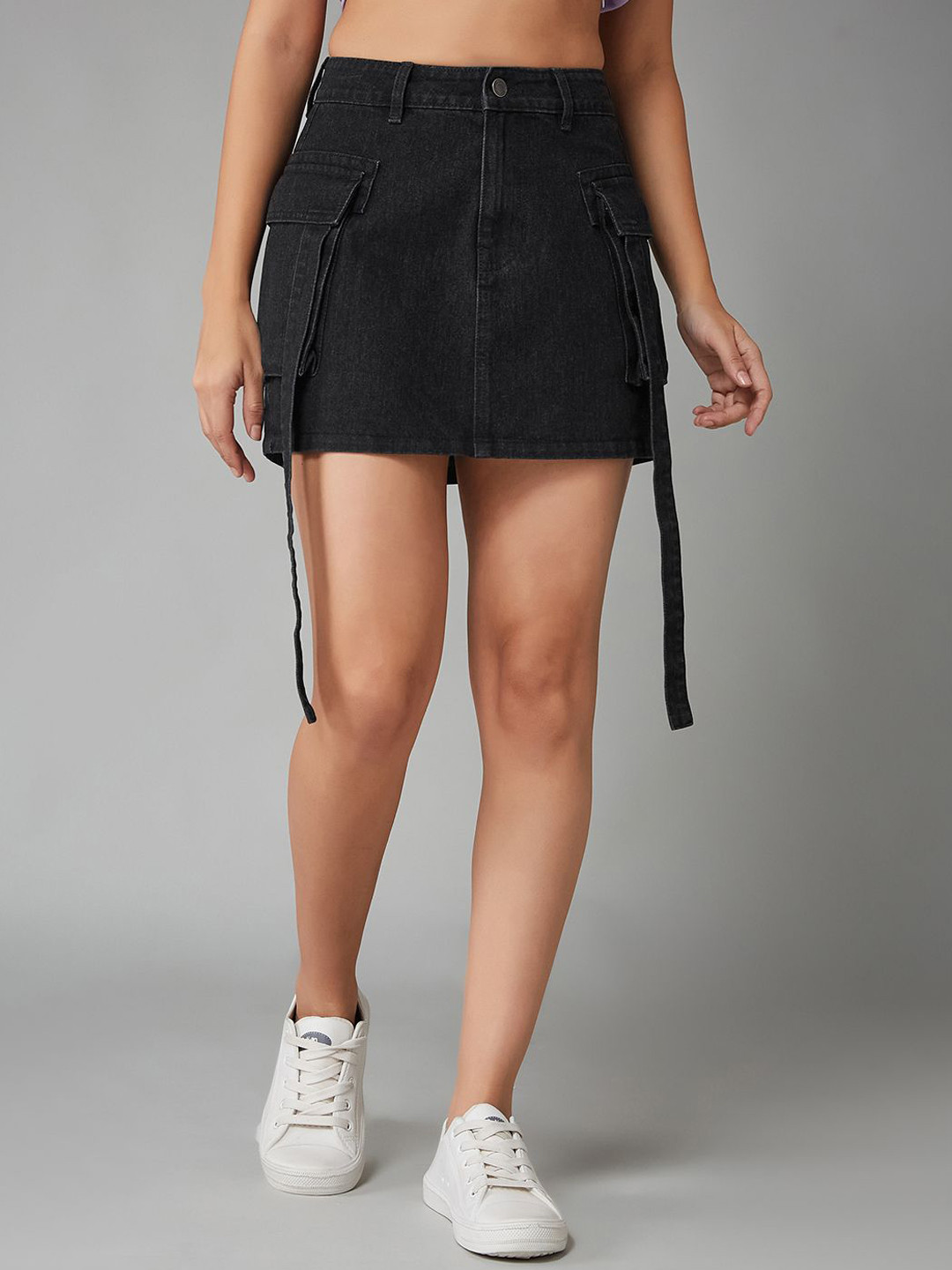 DOLCE CRUDO Straight High-Rise Mini Skirt