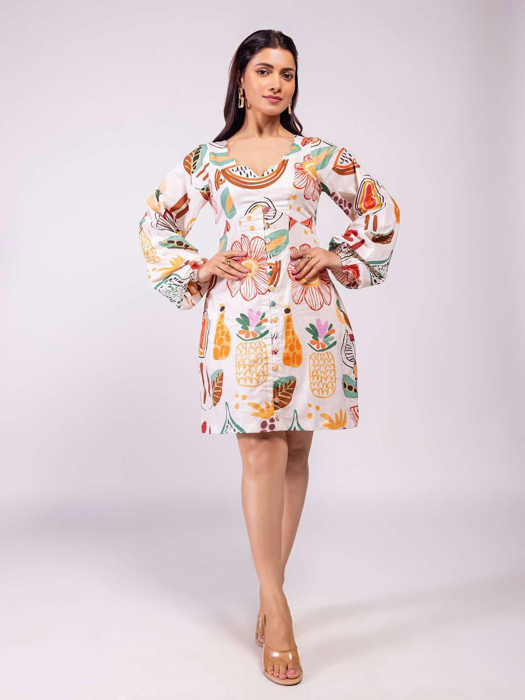 POPPI Gardenia Printed Mini Dress