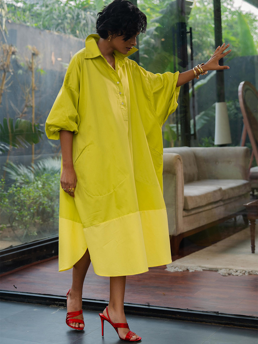 UNRUSH Arctic Lime Green Dress