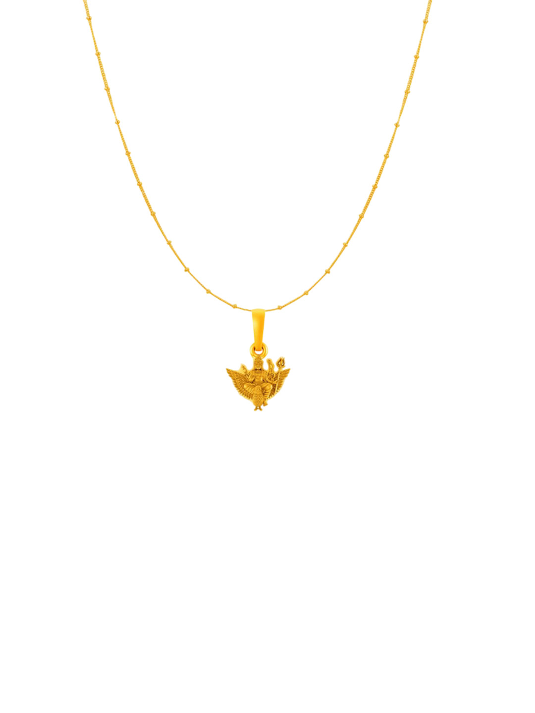 Metronaut 92.5 Sterling Silver 22KT Gold-Plated Shani Dev Pendant with Ball Chain