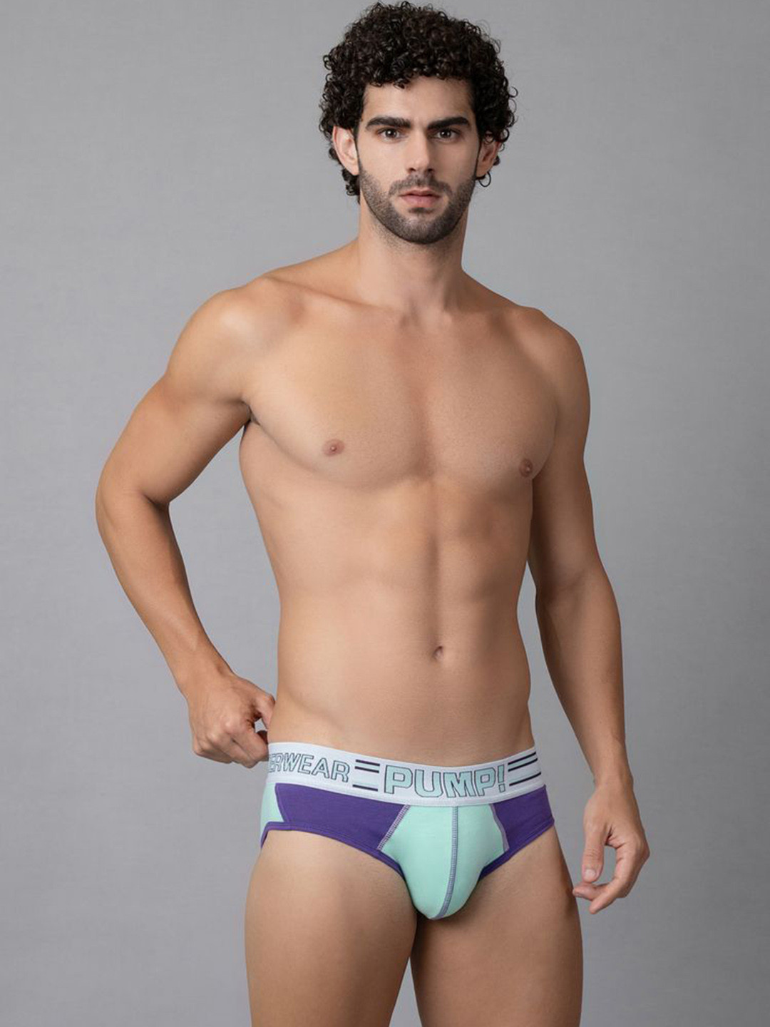 PUMP CLUB Mid Rise Hipster Briefs  ART221-Purple-M