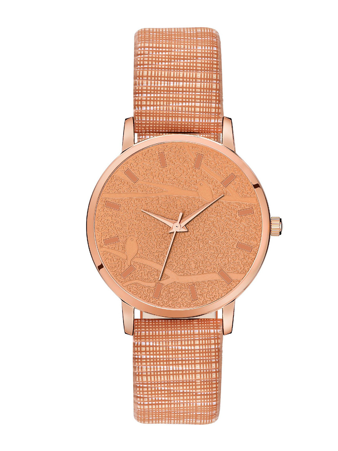 DOUBLERUN Women Dial & Leather Straps Analogue Multi Function Watch H05NMT-329