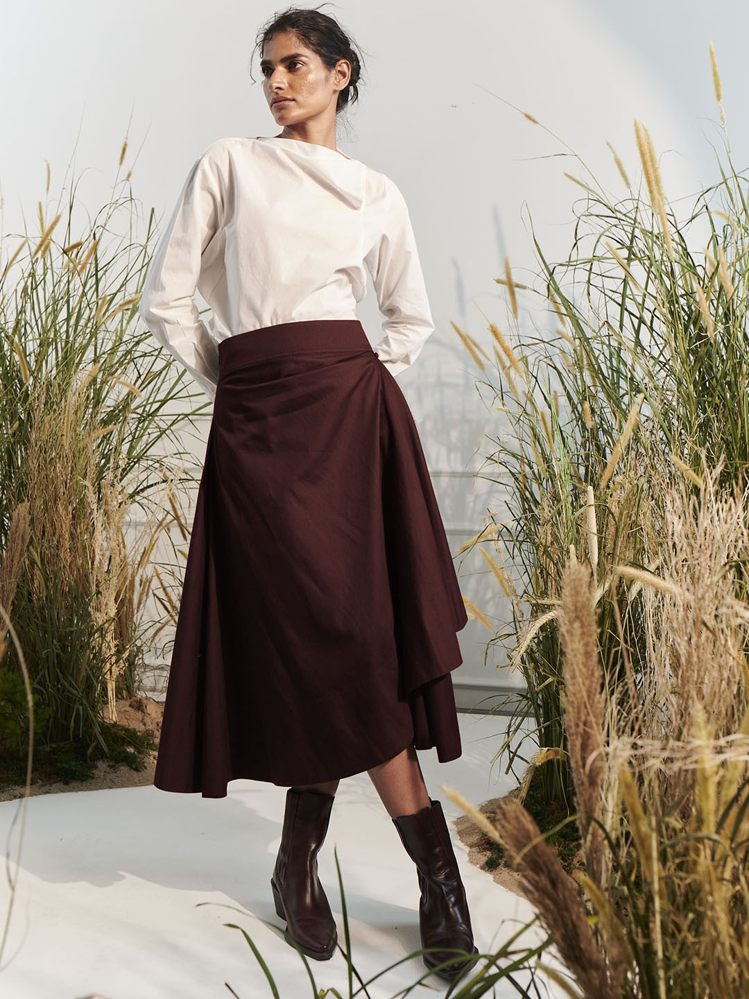 UNRUSH Maroon Echo Skirt