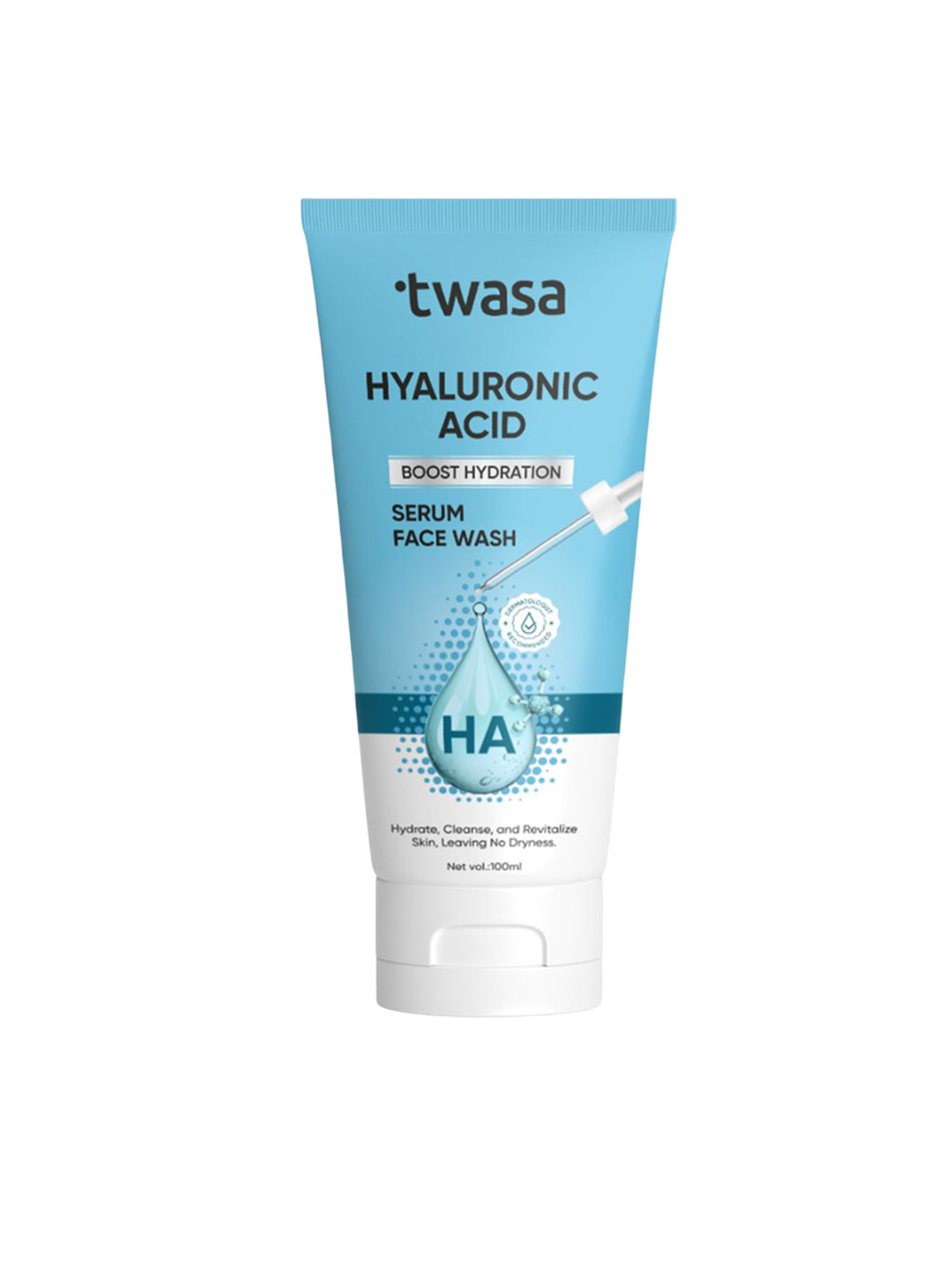 Twasa Hyaluronic Acid Boost Hydration Serum Face Wash with Aloe Vera - 100 ml