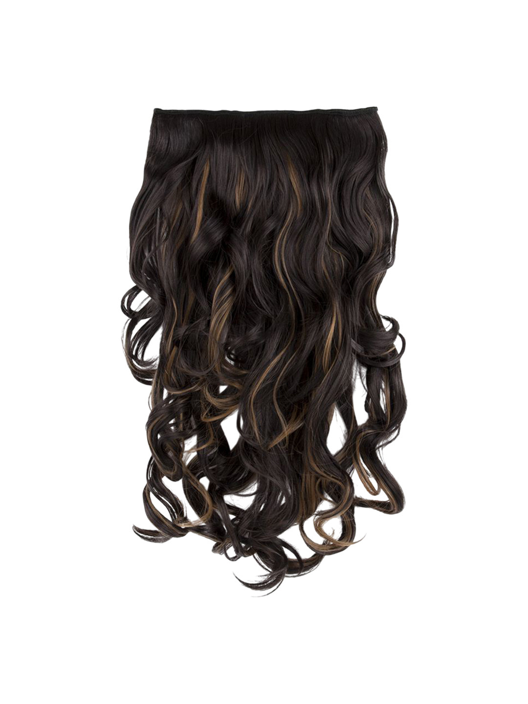 Stasia Street Clip In Curly Scalp Topper Hair Extension - Golden Highlights - 18 Inch