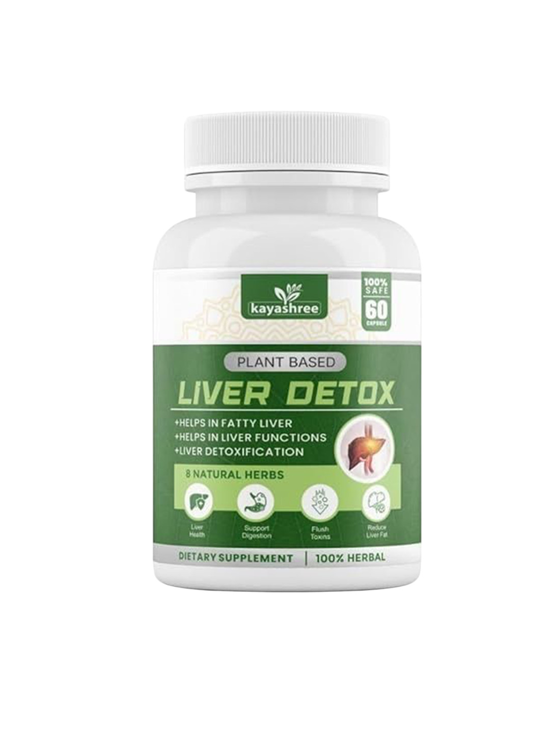 Kayashree Liver Detox Supplement With Milk Thistle - 60 Capsules