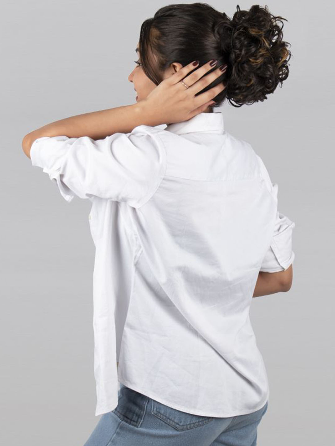 Stasia Street Clip-In Curly Bun Hair Extension - Dark Brown With Golden Highlight -18 Inch